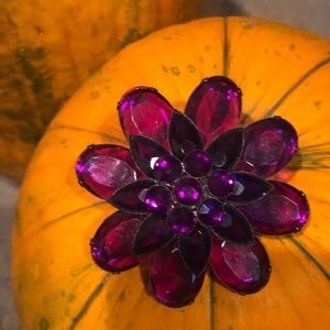 Purple Flower Petal Brooch